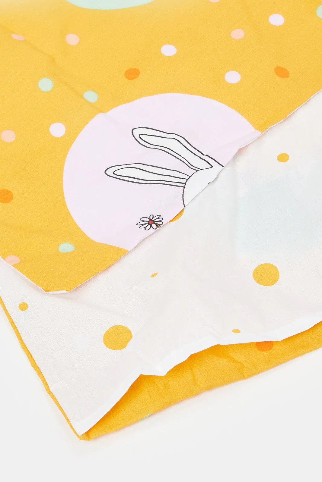 Yellow Bunny Printed Kids Comforter (Single Size)