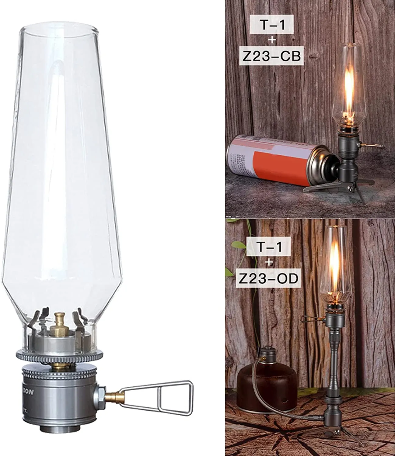 [Y.E.S] Campingmoon Camping Gas Lantern w/ Wooden Case